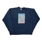 Tinker Bell Disney Cartoon Long Sleeve T-Shirt - 2XL Blue Cotton