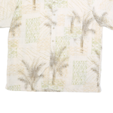 PENMANS Mens Beige Palm Tree Print Shirt L Casual Summer Holiday Beachwear