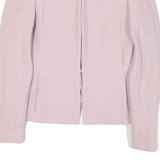 MASSIMO DUTTI Womens Pink Cotton Blend Button Jacket XS Plain Tailored