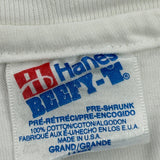 Hanes Graphic T-Shirt - Large White Cotton