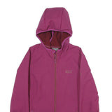 JACK WOLFSKIN Womens Purple Jacket S Polyester Outdoor Hooded Zip Plain