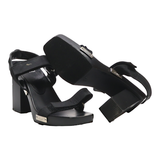 FENDI Block Heels Black Synthetic Womens UK 4