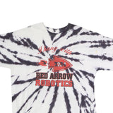 GILDAN Mens White & Black Tie Dye Red Arrow Robotics Graphic T-Shirt XL Short