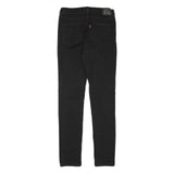 LEVI'S Womens Slim Black Skinny Denim Jeans W28 L31 Cotton Blend Zip