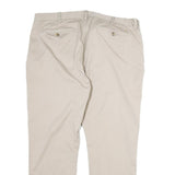 POLO RALPH LAUREN Mens Cotton Beige Regular Straight Trousers W40 L30 Casual