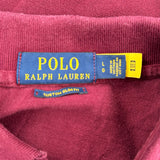 Polo By Ralph Lauren Slim Fit Polo Shirt - Large Burgundy Cotton