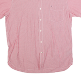TOMMY HILFIGER Mens Red & White Stripe Shirt Cotton Blend M Casual Classic