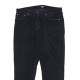 CARHARTT WIP Mens Cotton Slim Black Corduroy Trousers W33 L29 Comfortable