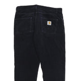 CARHARTT WIP Mens Cotton Slim Black Corduroy Trousers W33 L29 Comfortable