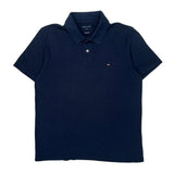Tommy Hilfiger Polo Shirt - Large Navy Cotton