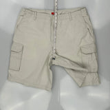 Izod Cargo Shorts - 36W 9L Beige Cotton