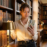 London Fog Invertebrates iPhone 15 Case - Lifestyle photo showing phone case in use