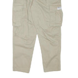 ZARA Mens Cotton Blend Beige Relaxed Cargo Trousers W38 L30 Casual Utility