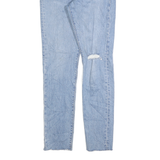 LEVI'S 501S Womens Jeans Blue Slim Skinny Denim Light W24 L30 Distressed