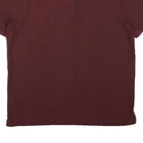 NAUTICA Mens Maroon Short Sleeve Plain Polo Shirt M Classic Fit Cotton Blend