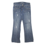 PARASUCO Womens Regular Fit Blue Bootcut Denim Stone Wash W30 L29 Studded