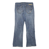 PARASUCO Womens Regular Fit Blue Bootcut Denim Stone Wash W30 L29 Studded