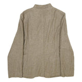 BOGNER Womens Beige Wool Blend Button Jacket XL Plain Classic Pre-Loved Layering