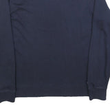 CHAMPION Mens Navy Blue Sweatshirt Crew Neck L Cotton Blend Pullover Logo