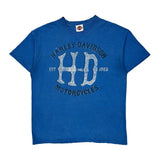 Nashville Tennessee Harley Davidson Graphic T-Shirt - Large Blue Cotton