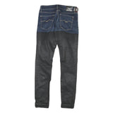 REPLAY Mens Slim Denim Black Cotton Blend Jeans W28 L29 Stylish Zip Closure