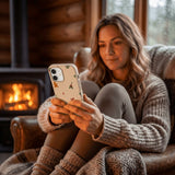 Seashell Be Merry iPhone 15 Pro Case - Lifestyle photo showing phone case in use