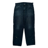 Dickies Double Knee Carpenter Trousers - 34W 31L Black Cotton