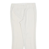 ARMANI COLLEZIONI Womens White Slim Straight Trousers Zip W30 L30 Tailored