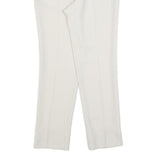 ARMANI COLLEZIONI Womens White Slim Straight Trousers Zip W30 L30 Tailored