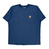 Carhartt T-Shirt - XL Blue Cotton