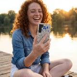 London Fog Happy Farmyard Samsung Galaxy S25 Case - Lifestyle photo showing phone case in use