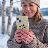 London Fog Apres Ski iPhone 14 Case - Lifestyle photo showing phone case in use
