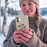 London Fog Apres Ski iPhone 16 Pro Case - Lifestyle photo showing phone case in use