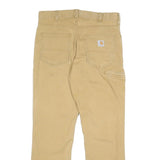 CARHARTT Mens Cotton Blend Beige Relaxed Fit Straight Trousers W32 L30 Workwear