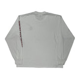 American West Airlines Tee Jays Spellout Long Sleeve T-Shirt - XL White Polyester Blend