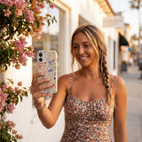 Seashell Midnight Toast iPhone 16 Pro Case - Lifestyle photo showing phone case in use