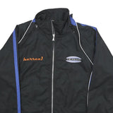 R-TEX Mens Black & Blue Zip Jacket L Polyester Tornado Sportswear