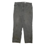 CARHARTT Mens Cotton Blend Grey Relaxed Fit Straight Leg Trousers W34 L30