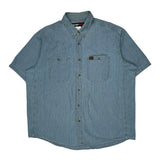 Wrangler Denim Shirt - 2XL Blue Cotton