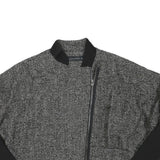 ZARA WOMAN Womens Grey & Black Wool Blend Zip Jacket M Knit