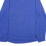 NIKE Mens Blue & White CFC Long Sleeve Polo Shirt L Cotton Blend Chelsea FC