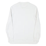 LEVI'S Mens White Crew Neck S Logo Sweatshirt Cotton Blend Casual
