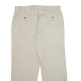 DOCKERS Mens Cotton Blend Beige Regular Straight Trousers W36 L30 Casual Smart