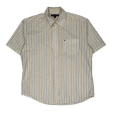 Tommy Hilfiger Checked Short Sleeve Shirt - Large Beige Cotton