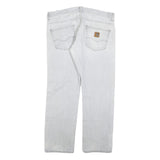 CARHARTT Mens Jeans White Relaxed Straight Denim Light W40 L34 Durable Workwear
