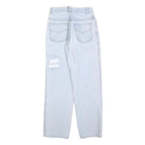 FANTY Womens Jeans Light Blue Regular Straight Denim Stone Wash W26 L28