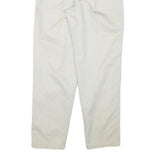 EDDIE BAUER Womens Cotton Blend White Relaxed Straight Trousers W28 L31 Classic