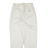 EDDIE BAUER Womens Cotton Blend White Relaxed Straight Trousers W28 L31 Classic