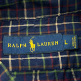 Ralph Lauren Checked Shirt - Large Navy Cotton