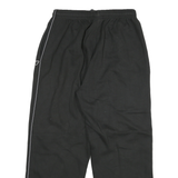 REEBOK Mens Joggers Black Slim Tapered M W26 L26 Logo Piped Stripe Casual